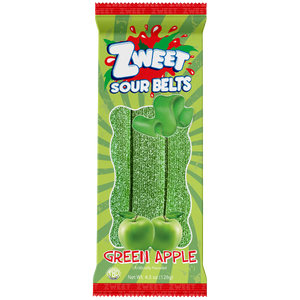 Sour Apple Belts | Go-Pack | Zweet | 4.5 oz