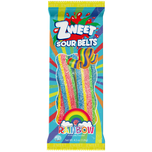 Sour Rainbow Belts | Zweet | Go-Pack | 4.5 oz