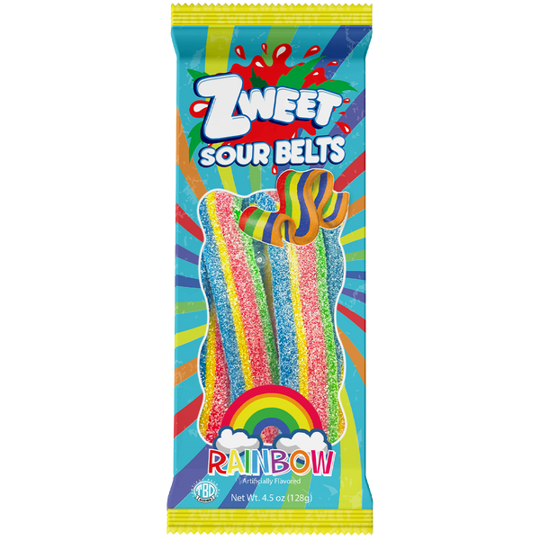 Sour Rainbow Belts | Zweet | Go-Pack | 4.5 oz
