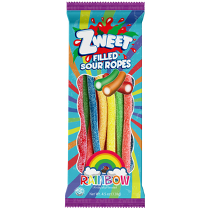 Sour Rainbow Ropes Filled | Zweet | Go-Pack | 4.5 oz