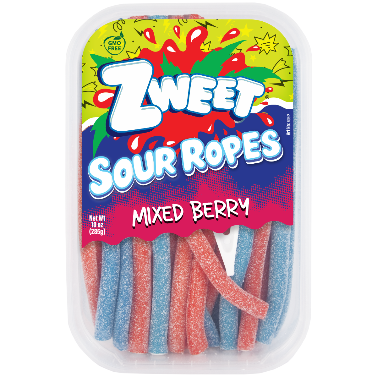 Sour Mixed Berry Ropes, Zweet