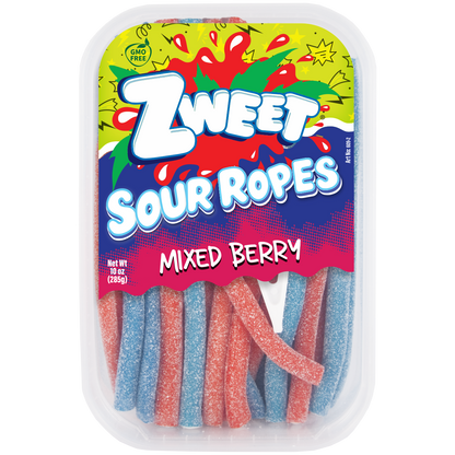 Sour Mixed Berry Ropes, Zweet