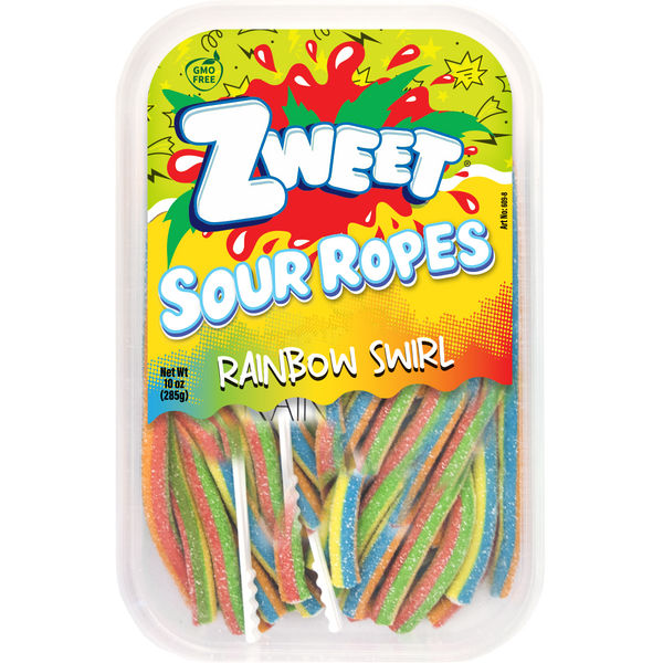 Sour Rainbow Swirl Ropes | Zweet  | 10 oz