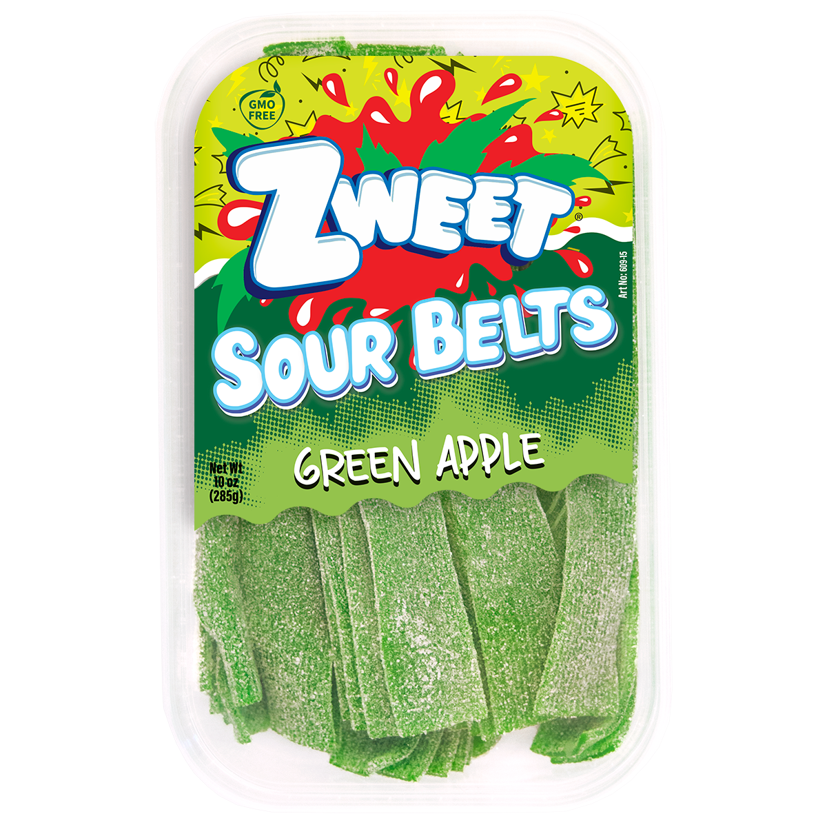 Sour Green Apple Belts, Zweet