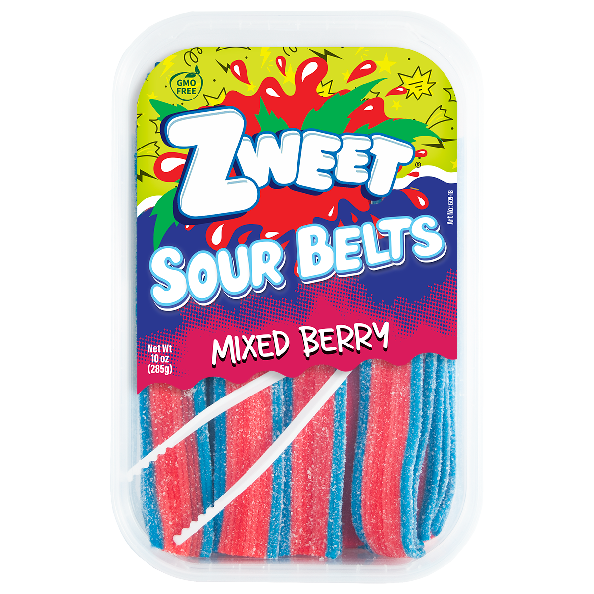 Sour Mixed Berry Belts | Zweet | 10 oz