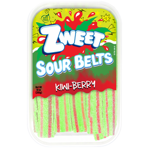 Sour Kiwi Strawberry Belts | Zweet | 10 oz