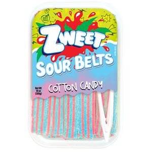 Sour Cotton Candy Belts | Zweet | 10 oz