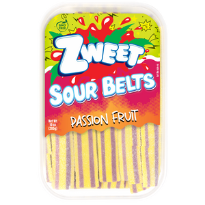 Sour Passion Fruit Belts | Zweet | 10 oz