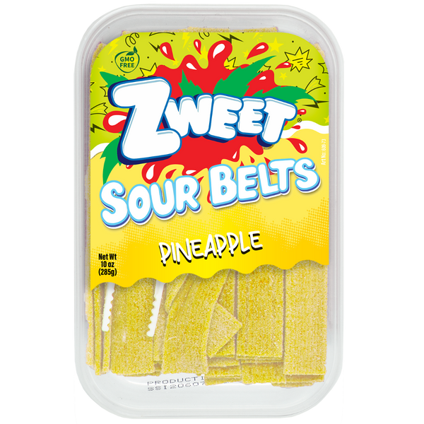 Sour Pineapple Belts | Zweet | 10 oz