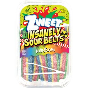 Insanely Sour Rainbow Belts | Zweet | 10 oz