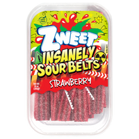 Insanely Sour Strawberry Belts | Zweet | 10 oz