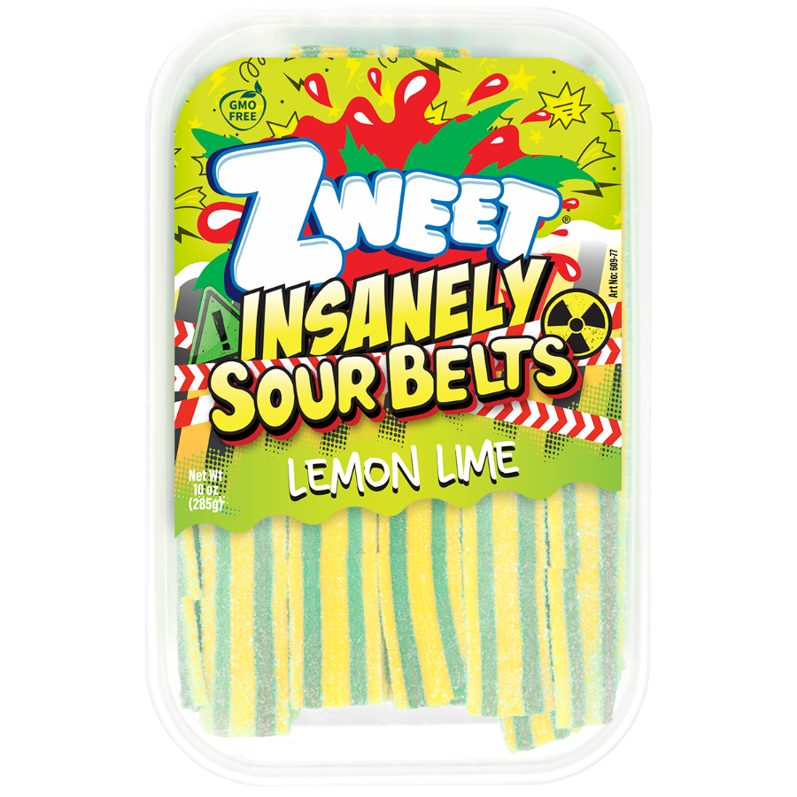 Insanely Sour Lemon Lime Belts | Zweet | 10 oz