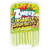 Insanely Sour Lemon Lime Belts | Zweet | 10 oz