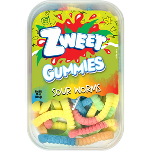 Neon Gummy Sour Worms, Zweet