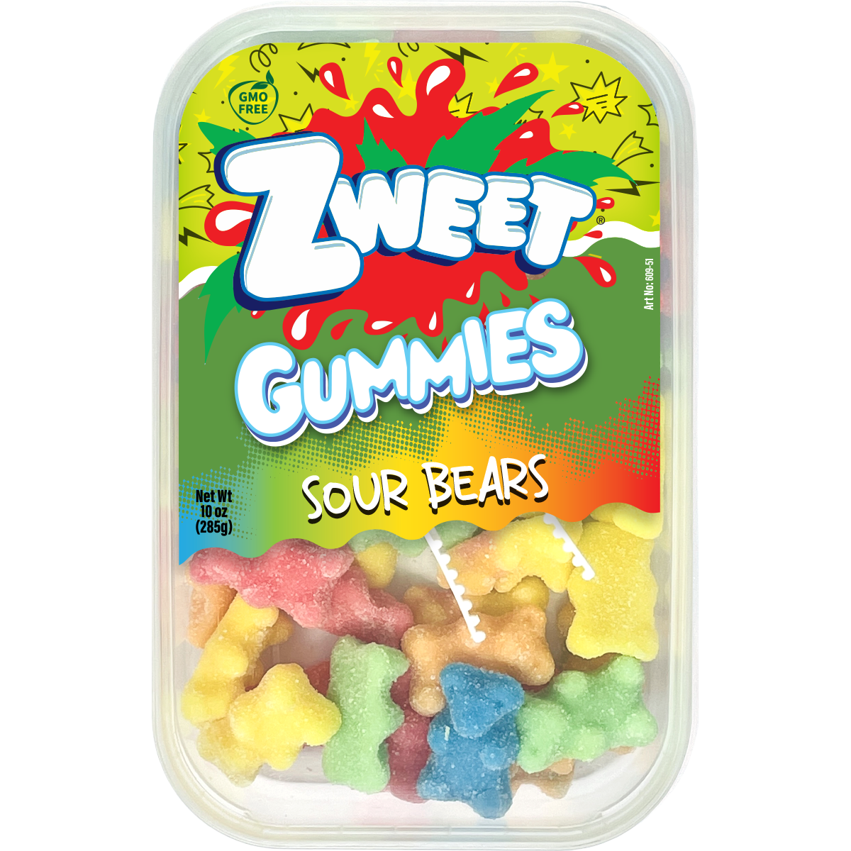 Neon Gummy Sour Bears, Zweet