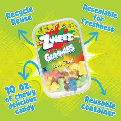 Neon Gummy Sour Bears, Zweet
