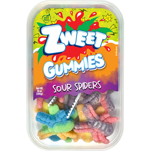 Sour Gummy Neon Spiders, Zweet