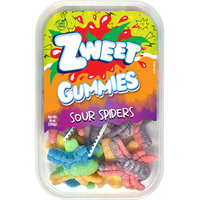 Sour Gummy Neon Spiders, Zweet