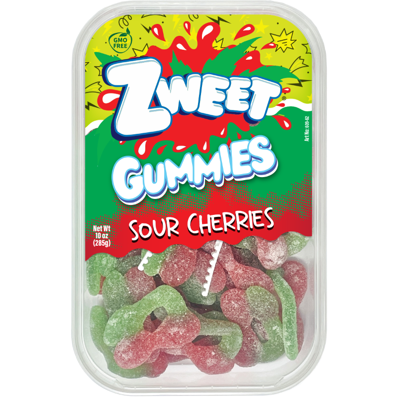 Sour Gummy Cherries | Zweet | 10 oz