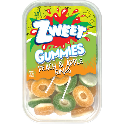 Gummy Peach and Apple Rings, Zweet