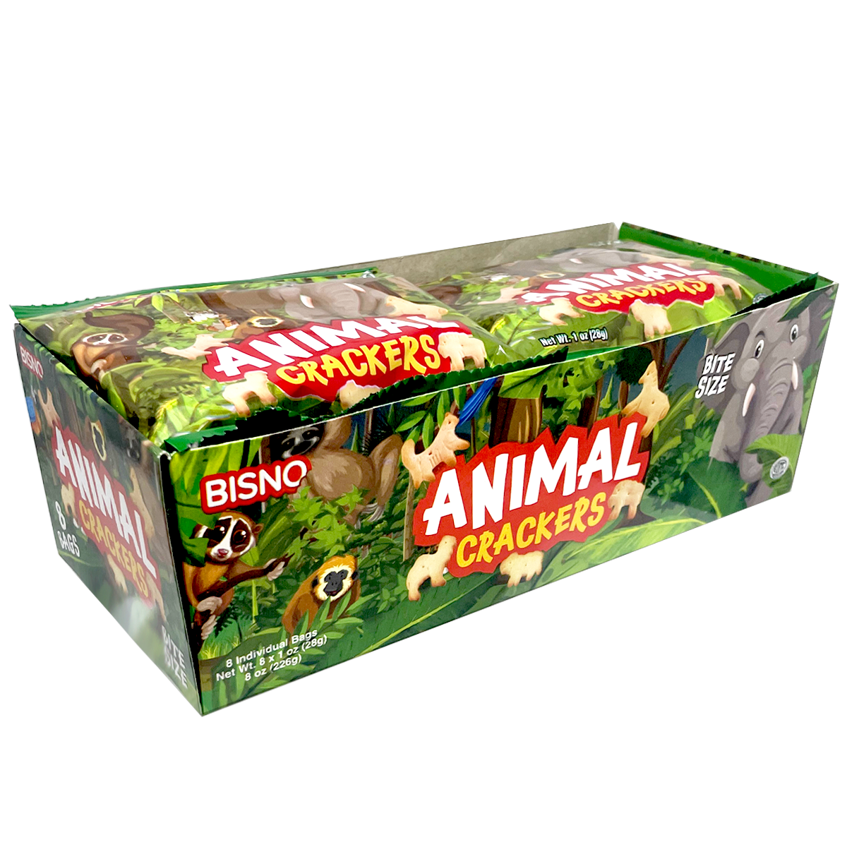 Animal Crackers | Pack of 8 | 8 oz | Bisno