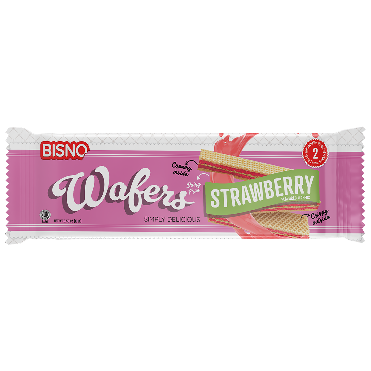 Wafer | Strawberry | 3.5 oz | Bisno