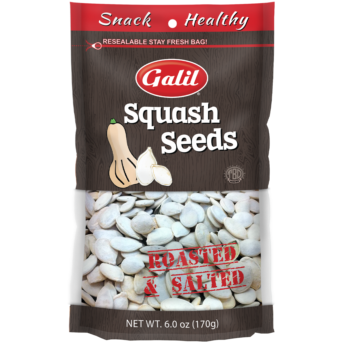 Squash Seeds | Roasted/Salted | 6 oz | Galil