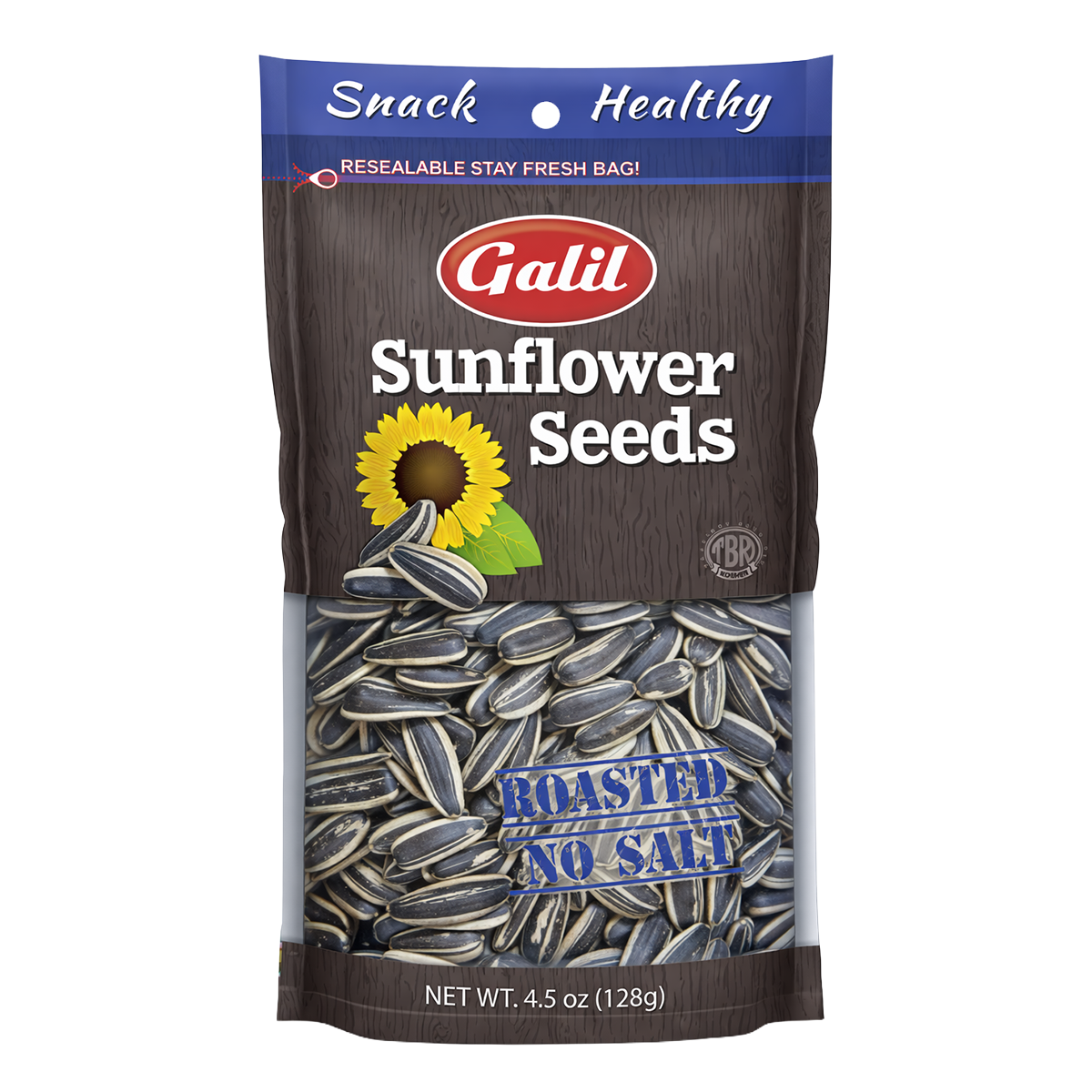 Roasted/Unsalted Sunflower Seeds, Galil