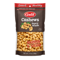 Whole Roasted/Salted Cashews, Galil