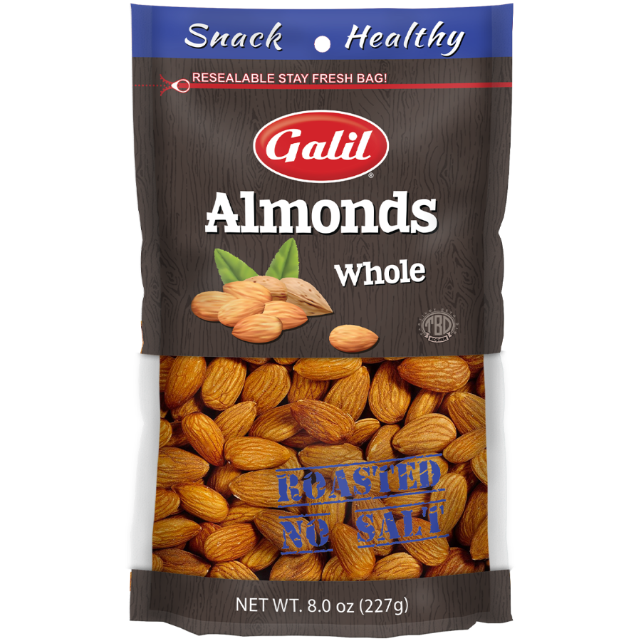 Galil Almonds Whole Roasted No Salt