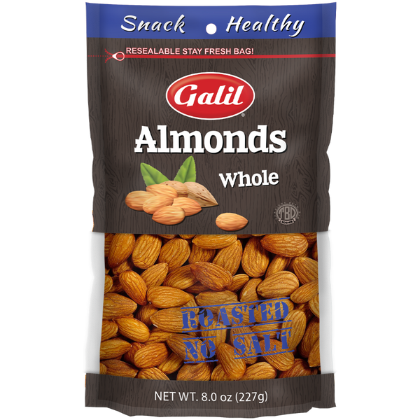 Almonds | Roasted/Unsalted | 8 oz | Galil