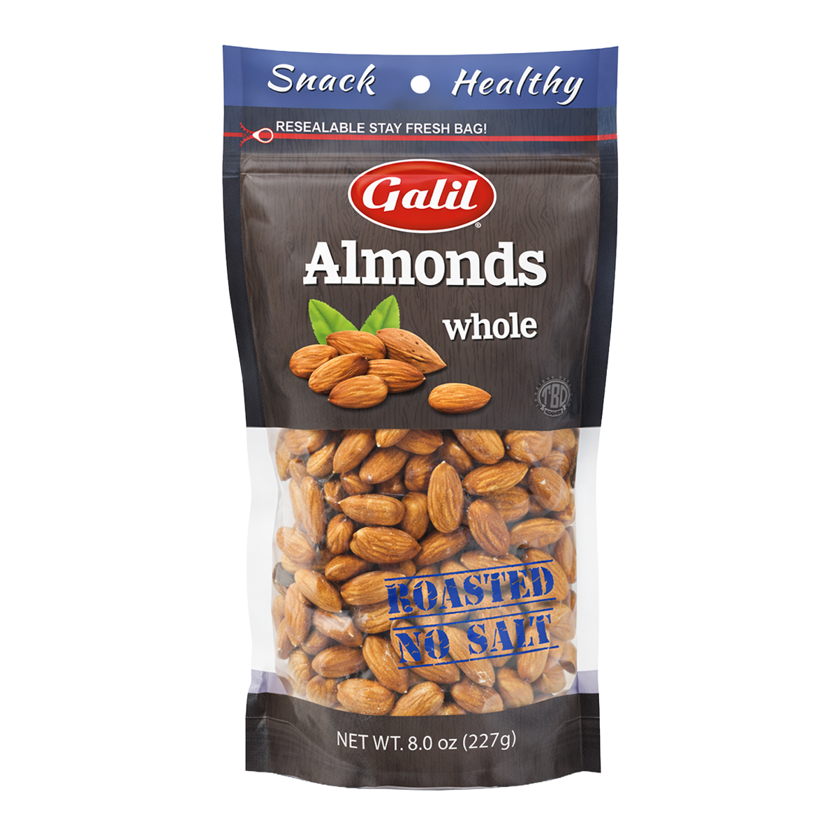 Roasted/Unsalted Almonds, Galil