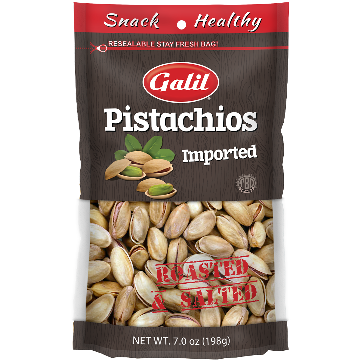 Pistachios | Imported Roasted/Salted | 7 oz | Galil
