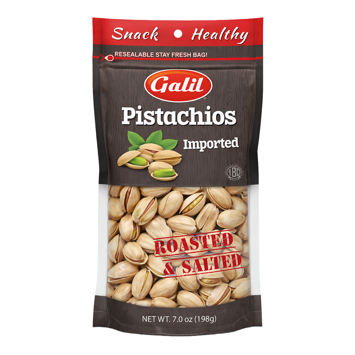 Imported Roasted/Salted Pistachios, Galil