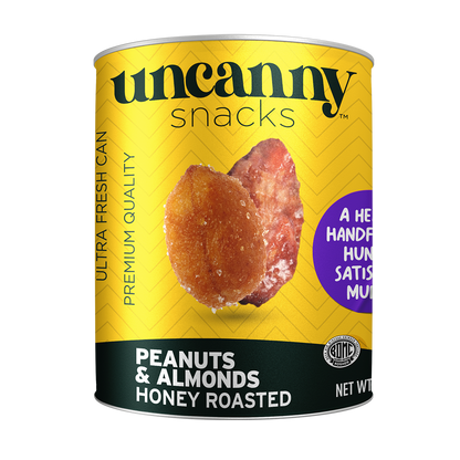 Honey Roasted Peanuts & Almonds | Can | 1.8 oz | Uncanny