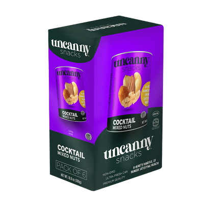 Roasted & Salted Mixed Nut Cocktail | Can | 1.8 oz | Uncanny
