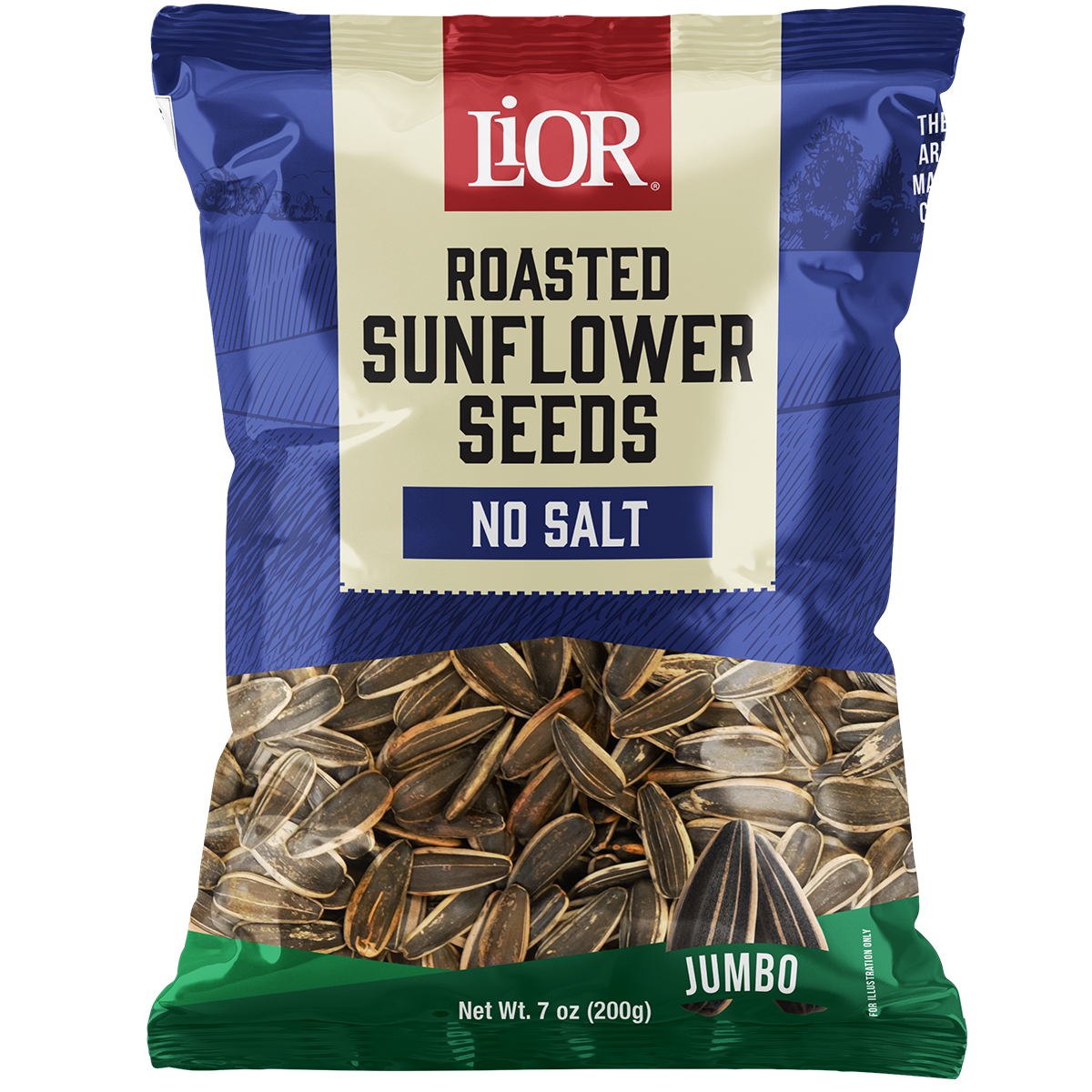 Roasted & No Salt Added Jumbo Sunflower Seeds, LiOR