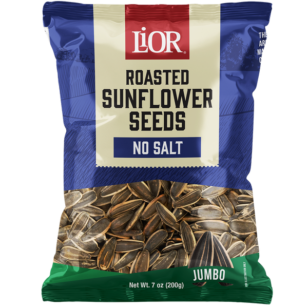 tong garden salted sunflower seeds Roasted & No Salt Added Jumbo Sunflower Seeds, LiOR Pack of 6