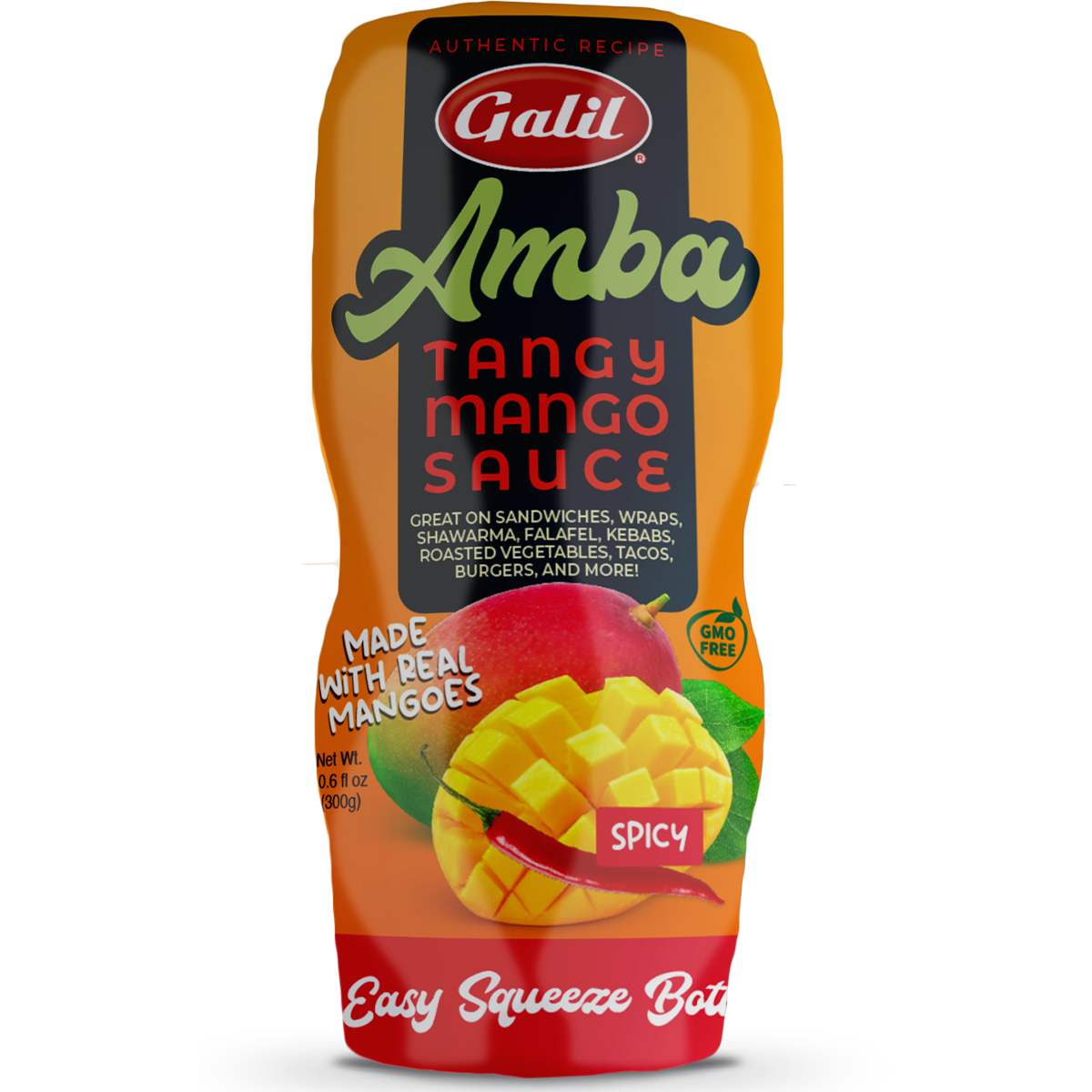 Squeeze Bottle Spicy Tangy Mango Sauce, Galil