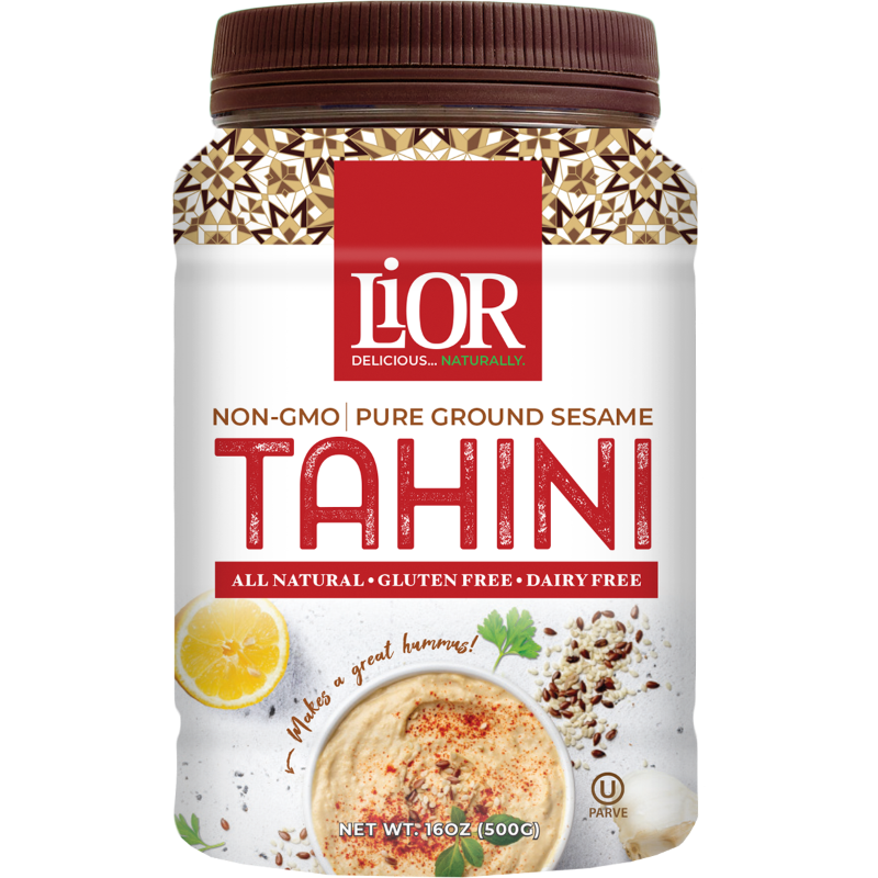 Pure Stone Ground Sesame Butter | Tahini | Non-GMO | 16 oz | LiOR -KOSHER FOR PASSOVER