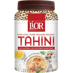 Pure Stone Ground Sesame Butter | Tahini | Non-GMO | 16 oz | LiOR -KOSHER FOR PASSOVER