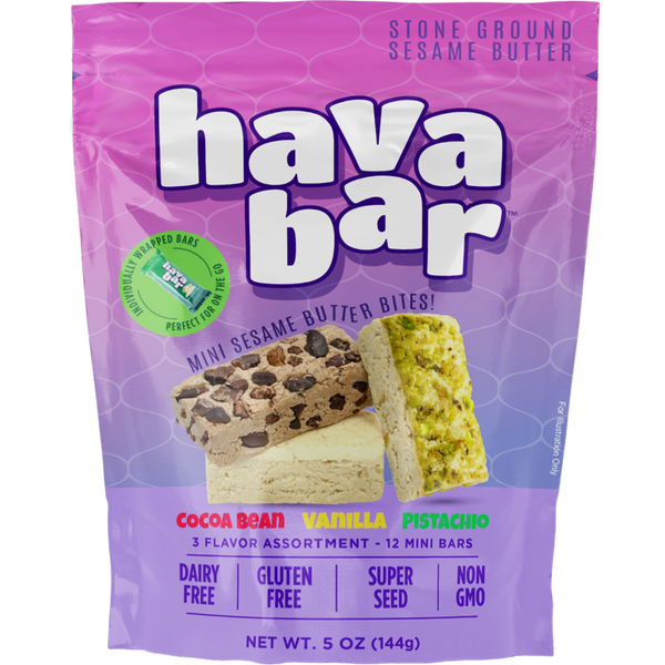 Mini Sesame Butter Bites | Halva | Bag | 5.1 oz | Hava Bar