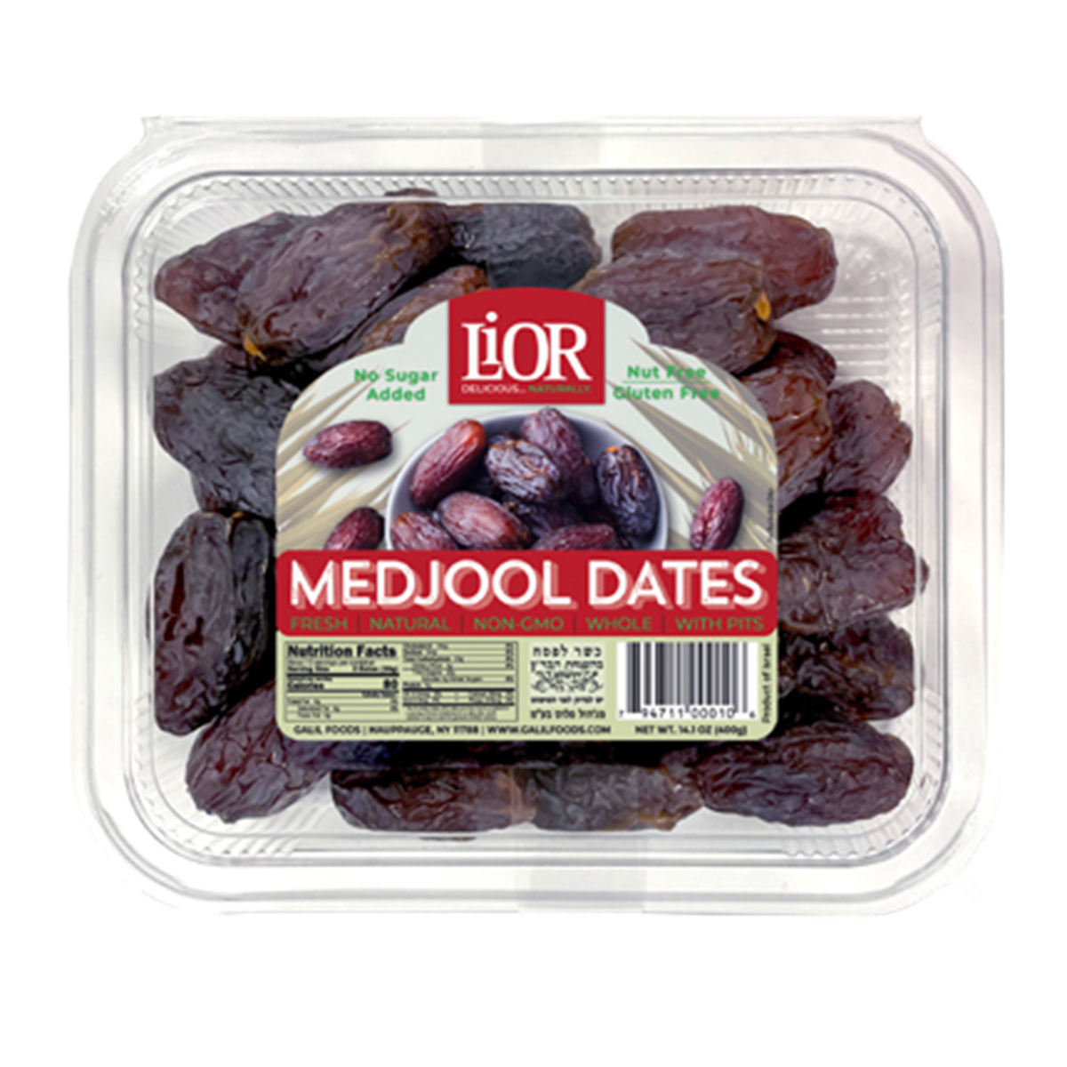 Natural Whole Medjool Dates, LiOR