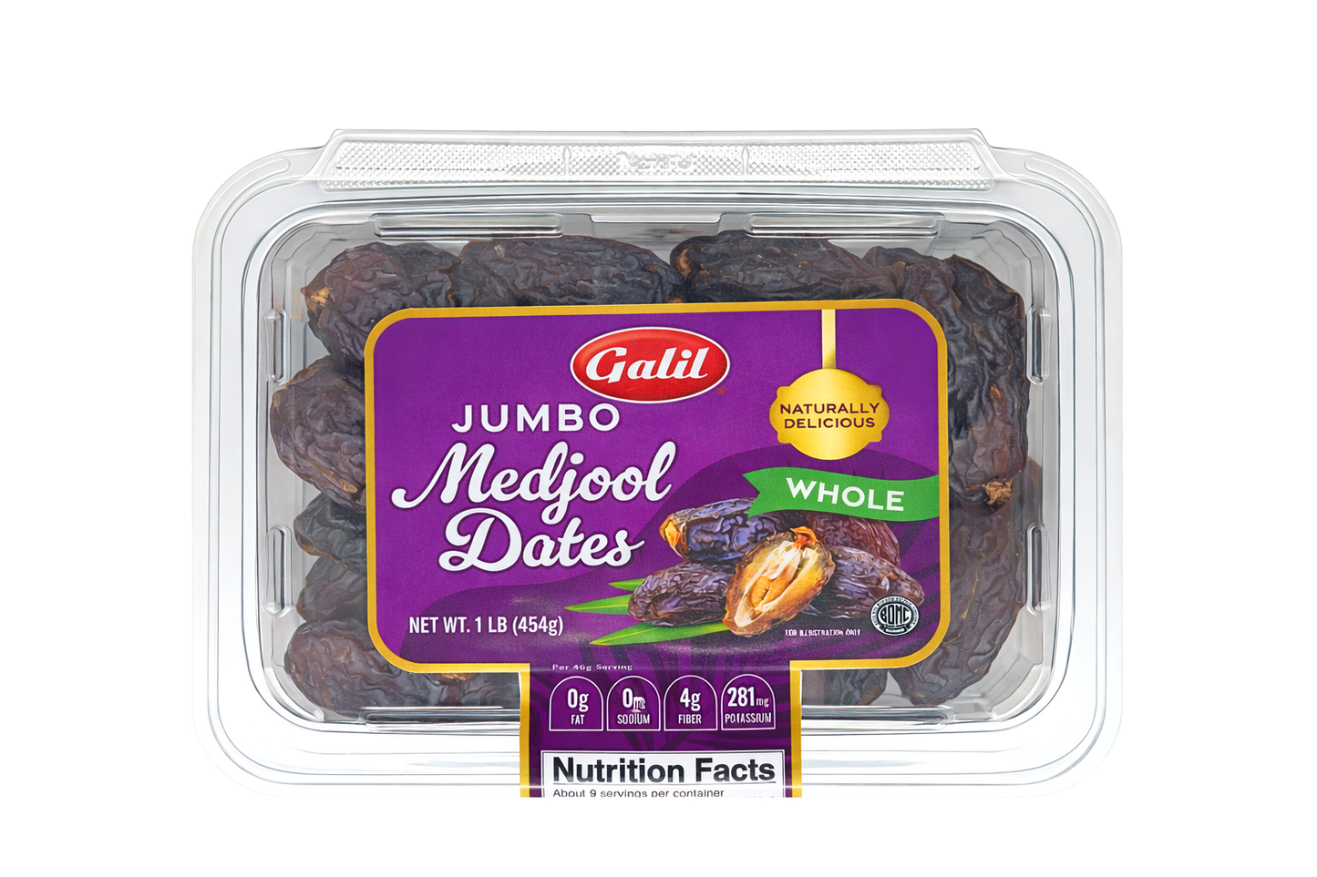 Jumbo Medjool Dates, Whole, Galil