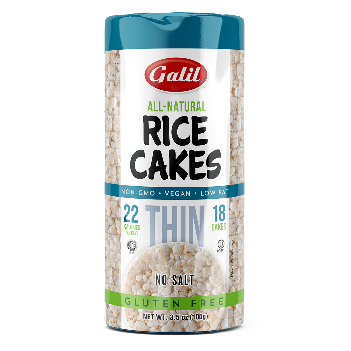 No Salt Thin Rice Cakes, Galil
