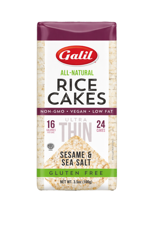 Ultra Thin Rice Cakes, Sesame & Salt, Galil
