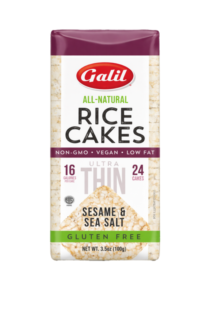 Ultra Thin Rice Cakes, Sesame & Salt, Galil