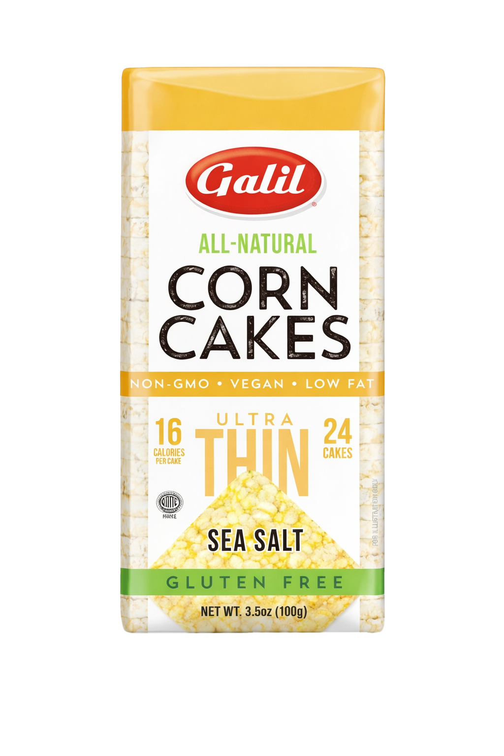Ultra Thin Corn Cakes, Salt, Galil