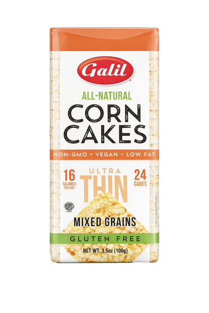 Ultra Thin Corn Cakes, Mixed Grain, Galil