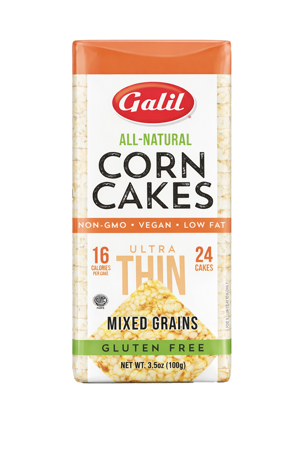 Ultra Thin Corn Cakes, Mixed Grain, Galil